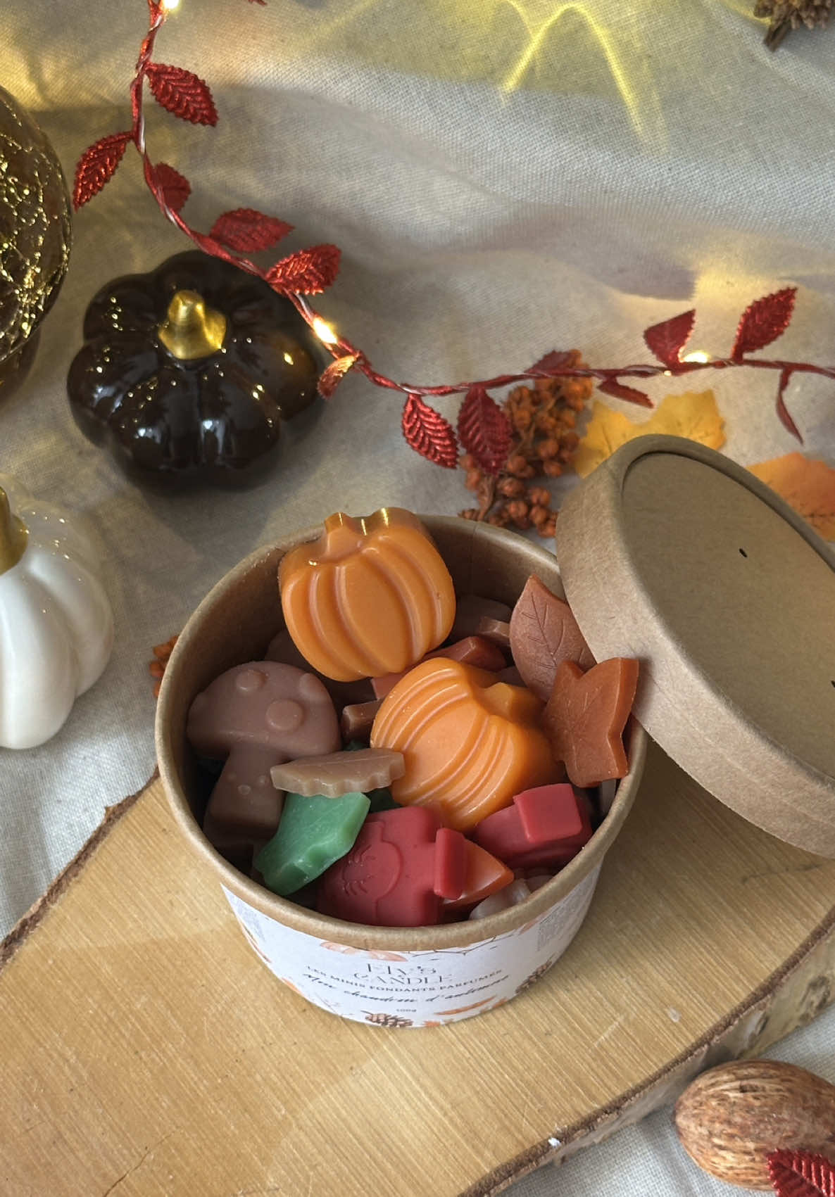 La collection d’automne est enfin en ligne 🎃🍂✨ Vous retrouverez le lien du site dans la bio tiktok 🤍 #candleseason #fallcandles #fallvibes #pumpkinseason #bougie 