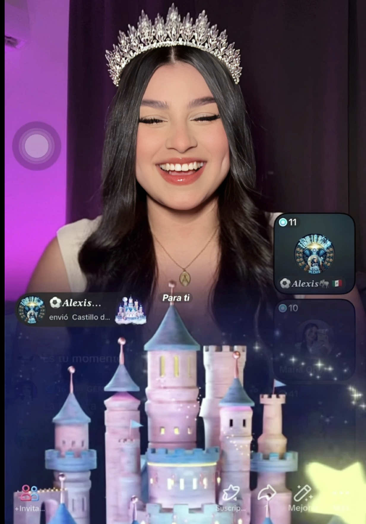 ✨🏰 Soy la más felizz, gracias por siempre complacerme y estar para mí @⚽️𝑨𝒍𝒆𝒙𝒊𝒔🐘🇲🇽  #fyp #castillodorado #tiktoklive 