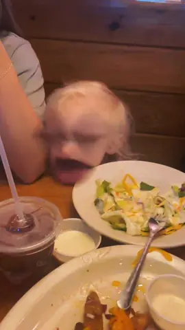 When little sis sits next to you at dinner… @cailyn_rae09 @865.booneyy @Brandon Poore 