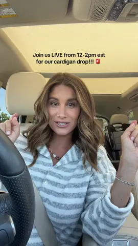 Join us at NOON today for our viral cardigan drop! 📣 