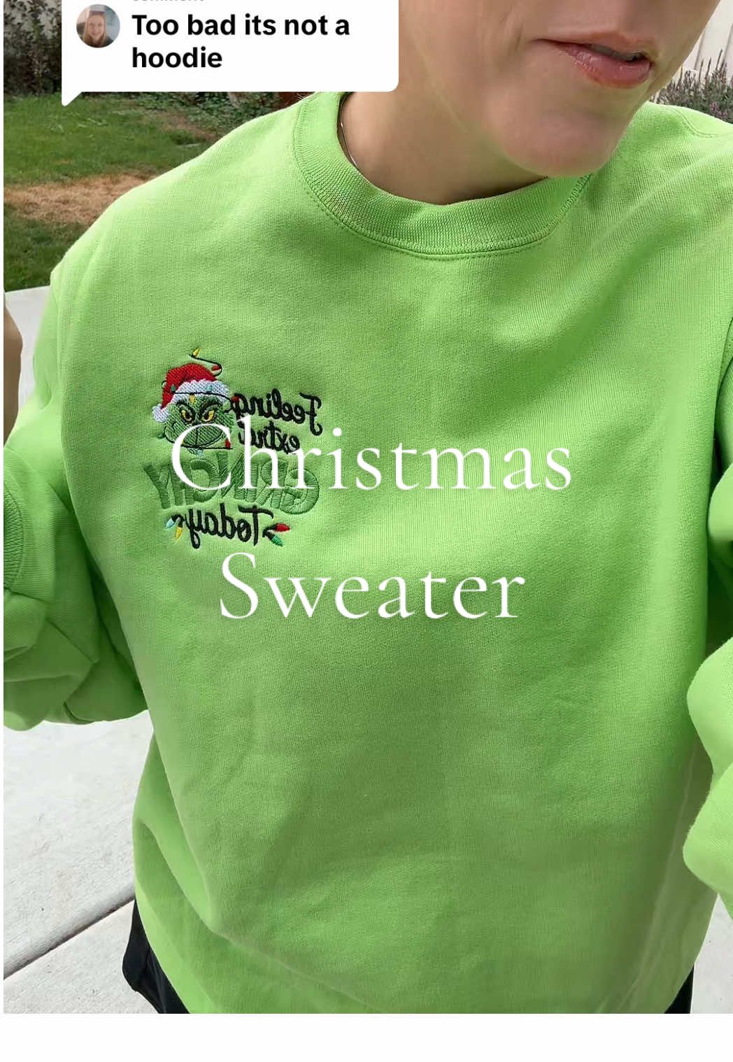 Replying to @user9382574008042 it would be a cute hoodie sweatshirt for sure! But I love a good crew neck sweatshirt and this will be one I wear all December long 😊 #sweatshirt #christmassweater #uglychristmasweaters #sweatshirt #tiktokshoplabordaysale 