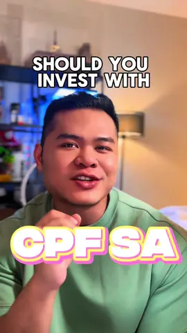 Should‎ you‎ invest‎ your‎ CPF‎ Special‎ Account?‎ 🤔 ⁣ ⁣Before‎ you‎ think‎ that‎ you‎ can‎ “beat”‎ the‎ 4%,‎ don’t‎ forget: ⁣✅‎ 4%‎ from‎ CPF‎ SA‎ is‎ risk-free ⁣✅‎ Invest‎ into‎ the‎ market‎ means‎ more‎ risk ⁣✅‎ Investing‎ doesn’t‎ free‎ up‎ SA‎ space‎ for‎ more‎ top-ups ⁣ ⁣Want‎ to‎ learn‎ smarter‎ ways‎ to‎ grow‎ your‎ CPF?‎ DM‎ me‎ and‎ let’s‎ connect! ⁣ ⁣#CPFSG‎ #CPFInvestment‎ #SingaporeMoneyMatters‎ #FinancialPlanningSG‎ #RetirementPlanning‎ ‎ ‎ ‎ ‎ ‎  ⁣ ⁣