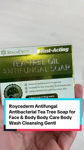 Roycederm Antifungal Antibacterial Tea Tree Soap for Face & Body Body Care Body Wash Cleansing Gentle. #teatreesoap #teatreesoapbar #saopbar #soap 