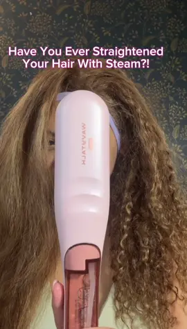 POV: You finally tried the viral steam straightener everyone's talking about and now you get the hype 🤯 I was SO skeptical but the way it adds moisture WHILE straightening instead of frying my hair?? Game changer. #WavyTalkPartner #SteamStraightener #CurlyHairHacks