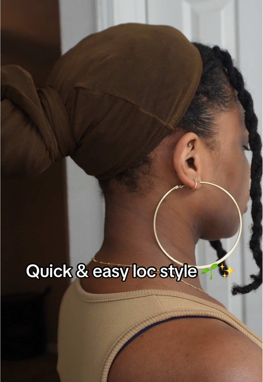 I just love doing this wrap style on my locs!! I was in between retwists so this was the perfect low manipulation style to do for the day 🥰 #locs #locstyles #locsoftiktok #locstylesforwomen #locstutorial 