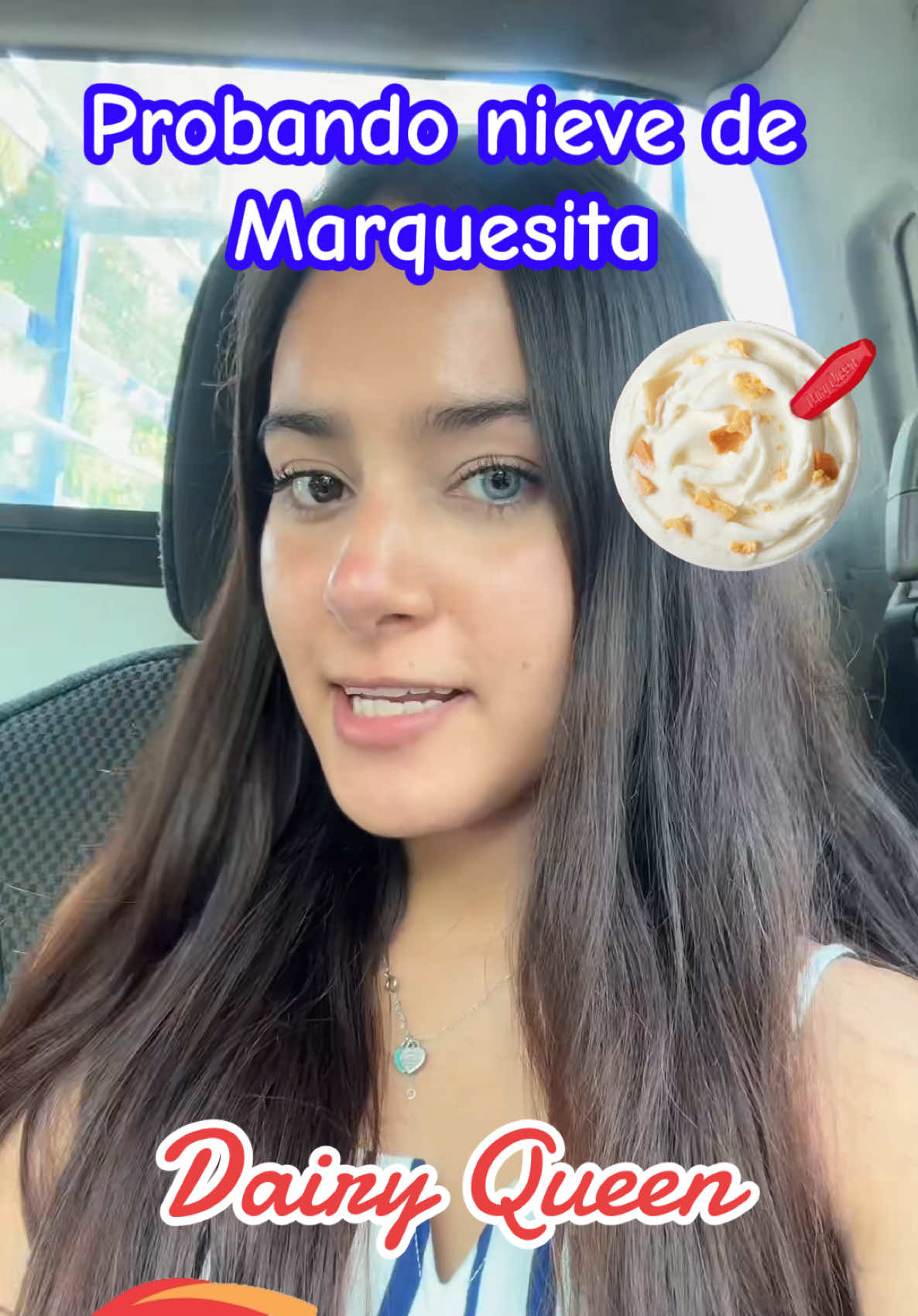 He visto muchísima publicidad sobre esta helado de marquesita así que vamos a probarlo 🍦 #dairyqueen #blizzard #maquesita #helado #probandocomida 