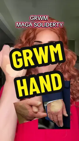 GRWM for the latest MAGA trend. Hand makeup. Because deal making is hard work and every American needs to support our president! 🇺🇸