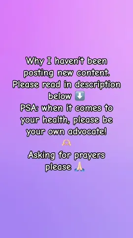 Always be your own advocate you know your body better than anyone else. I am doing better but continue to pray for me. We should all pray for each other each and every day no matter what the circumstance. #Prayer #LetGoAndLetGod #ChristianTikTok #IGotThis #FYP