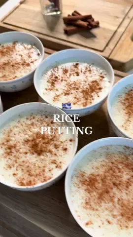 I will never forget waking up and smelling my mom’s rice pudding. I remember walking down the stairs and seeing all the countertops of the kitchen and the dining table covered with small plates of rizogalo. I will never forget waking up and smelling my mom’s rice pudding. I remember walking down the stairs and seeing all the countertops of the kitchen and the dining table covered with small plates of rizogalo. Because we were 8 members in my family, she always had to make a big quantity. A childhood memory in a bowl – creamy, comforting, and lightly scented with mastiha or vanilla. Ingredients (6 portions) • 1 cup (190 g) rice (glacé) • 1 pinch salt • 3 cups (700 ml) water • 5 cups (1,200 ml) milk • 2/3 cup (130 g) sugar • 4 tbsp cornflour (cornstarch) • 2 vanilla cubes or ¼ tsp mastiha Chios powder • Ground cinnamon, for topping Instructions Wash the rice well and strain. In a pot, bring the water to a boil. Add the salt and immediately the rice. Stir often, scraping the bottom so it doesn’t stick. When the water is almost absorbed, add the milk. Keep stirring constantly. Stir in the sugar and the vanilla or mastiha.  In a small bowl, dissolve the cornflour in a little cold milk. Add this mixture to the pot. Continue stirring, always reaching the bottom of the pot, until the pudding thickens. Pour into small bowls or plates. Sprinkle generously with cinnamon. Serve warm or chilled. Enjoy my mama’s rice pudding  A childhood memory in a bowl – creamy, comforting, and lightly scented with mastiha or vanilla. Ingredients (6 portions) • 1 cup (190 g) rice (glaze or short-grain) • 1 pinch salt • 3 cups (700 ml) water • 5 cups (1,200 ml) milk • 2/3 cup (130 g) sugar • 4 tbsp cornflour (cornstarch) • 2 vanilla pods/cubes or ¼ tsp mastiha Chios powder • Ground cinnamon, for topping Instructions Wash the rice well and strain. In a pot, bring the water to a boil. Add the salt and immediately the rice. Stir often, scraping the bottom so it doesn’t stick. When the water is almost absorbed, add the milk. Keep stirring constantly. Stir in the sugar and the vanilla or mastiha.  In a small bowl, dissolve the cornflour in a little cold milk. Add this mixture to the pot. Continue stirring, always reaching the bottom of the pot, until the pudding thickens. Pour into small bowls or plates. Sprinkle generously with cinnamon. Serve warm or chilled. Enjoy my mama’s rice pudding  #rizogalo #riceputting #greekcuisine🇬🇷 #alexandrashome #fypシ゚viral 