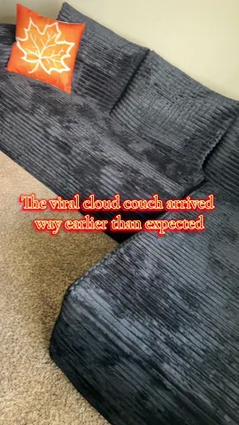 I was so excited when I found out my couch. Arrived today when it wasn’t even shipped out yet apparently. #viralcloudcouch #cloudcouch #tiktokcouch 