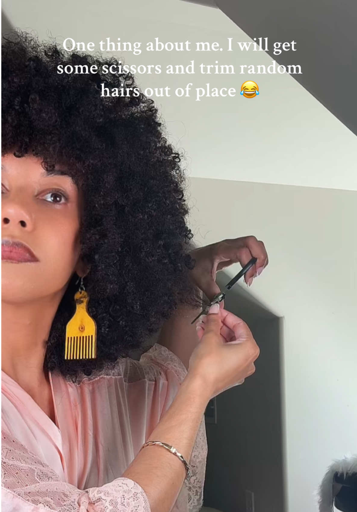 I will get my scissors and start cutting. That’s a fact 😂✂️