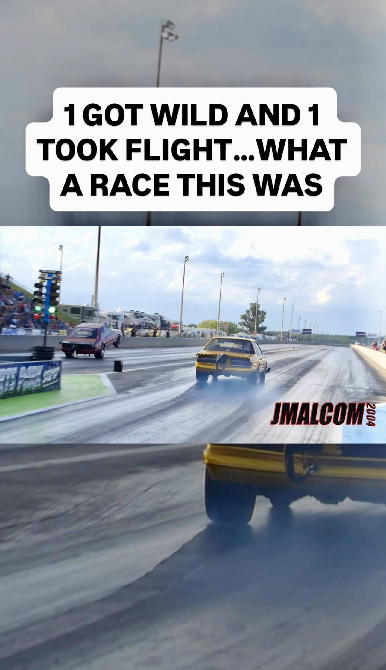 What a interesting race this was #dragracing #nitrous #hirsepower #wheelie #grudgeracing #fast #speed #smallblockchevy #bigblockchevy #racecar #hotrod 
