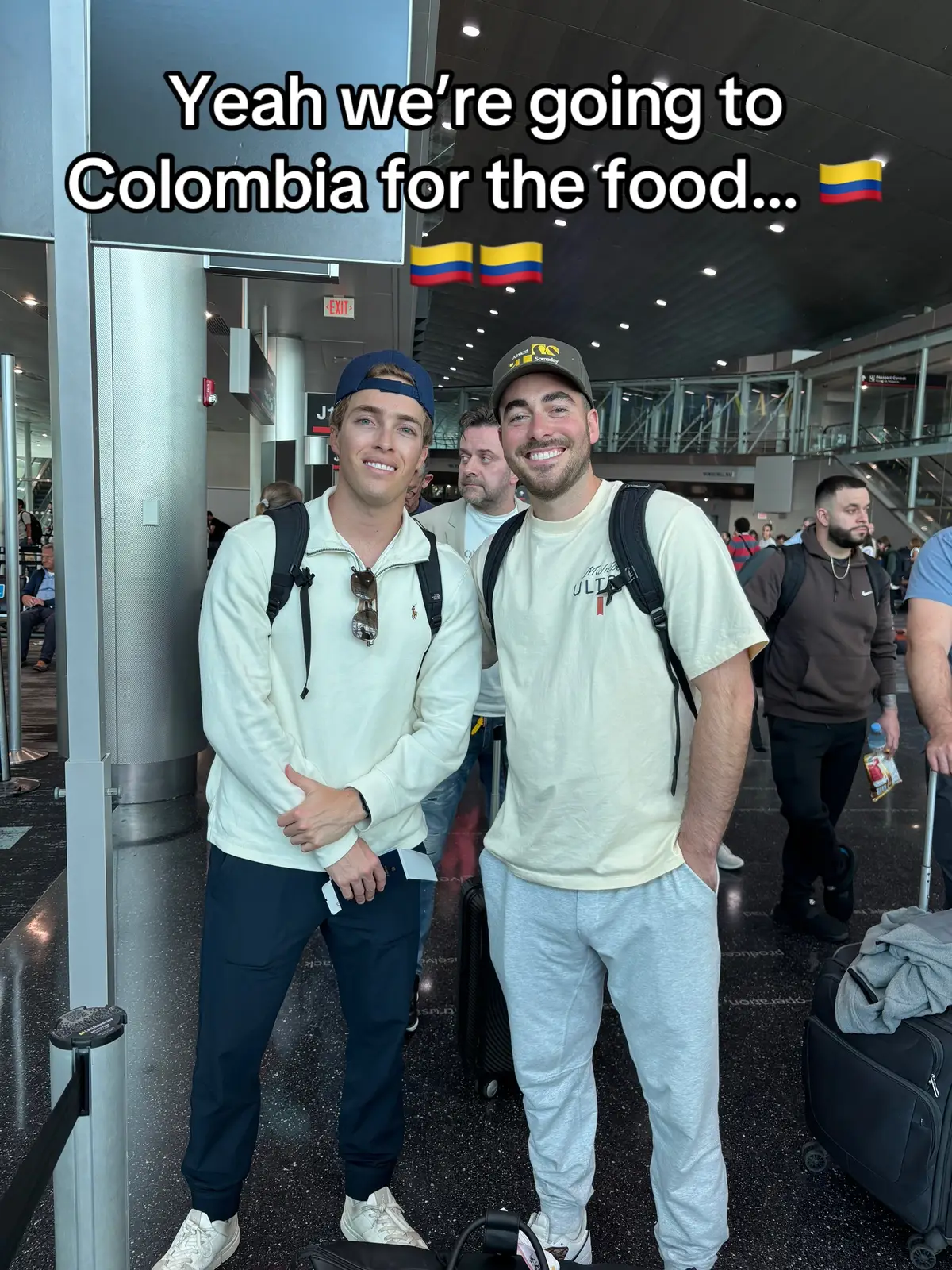 Booked Colombia for the gastronomy, officer.