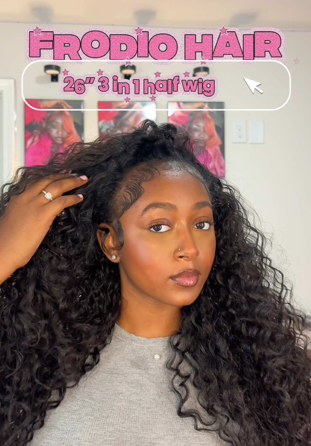 Frodio hair did not disappoint!💗☺️ #frodiohair #halfwig #halfwiginstall #hairtutorial #wigs  