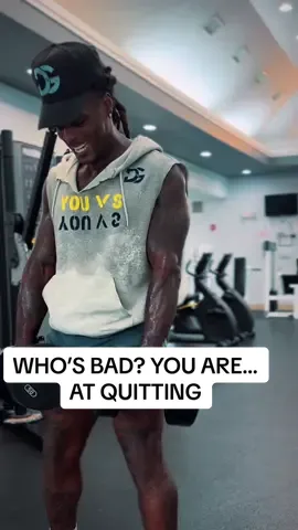 Who’s BAD? You’re BAD… at quitting! Push harder, lift stronger, go farther! #G#GymMotivationN#NoExcusesB#BeBadBeStrongL#LiftHeavyP#PushYourLimits   