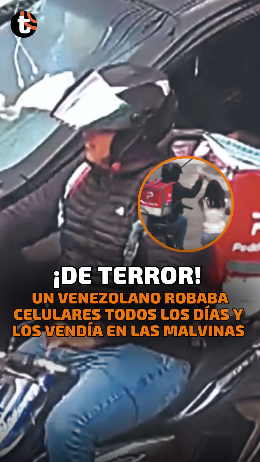 😱¡DE TERROR!😱  Venezolano fingía ser delivery para robar celulares en Lima y revenderlos en Las Malvinas, pese a tener condena suspendida. #LasMalvinas #Policiales #Lima #Trome #venezolanos 