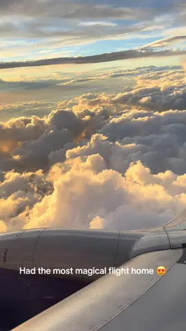 The clouds ☁️ were putting on quite a show with the sunset last night on my flight home 😍 #heaven #clouds