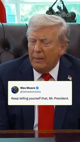 Donald Trump claims Democratic Governor Wes Moore called him the greatest president of his lifetime.