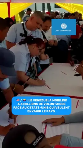🇺🇸 / 🇻🇪 : Alors que les Etats-Unis envoie des navires au large du Venezuela, 4,5 millions de venezueliens se préparent à défendre le pays.