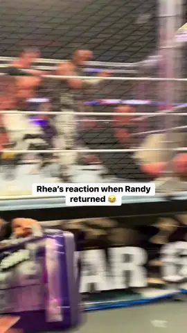 Randy returned and Rhea's face said everything 😭😂 #randyorton #rhearipley #wweraw #viral #fyp 