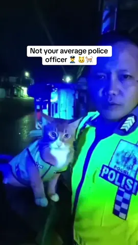 Not your average police officer 👮‍♀️🐱🐈 #cat #muslim #muslimtok 