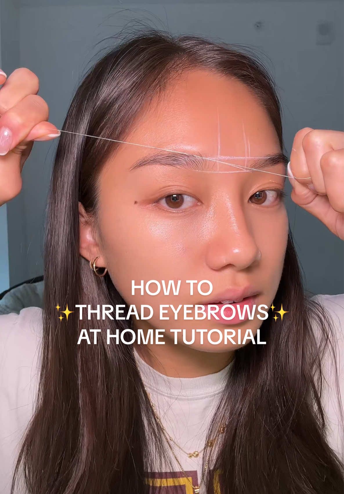 VERY REQUESTED: How to map and thread your eyebrows at home✨ #threadingeyebrows #threading #beautyhacks #beautytips #eyebrows 