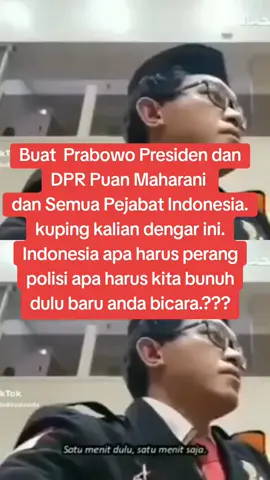 apa harus semua kota demo dan apa harus semua kantor polisi di bakar rakyat mu... apa harus bayak korban jiwa dulu... semoga pejabat Indonesia ini sadar dan bicara.... hentikan polisi polisi yg kalian kirim di blokade demo... dan pecat semua oknum yg kasar pada rakyat mu... daripada besok bikin ulah lagi oknum-oknum polisi yg tempramen wajib di didik ulang atau dipecat saja... daripada nanti rakyat yg dewasa yg turun tangan membalas ya.... apa perlu revolusi 1998 terjadi kembali..... sepak bola Indonesia sudah pada ricuh suporter ya... belom lagi aksi demo yg blom kelar terdapat byk vedeo oknum oknum polisi nyamar jadi tukang ojek Maxim jaket kuning.. yg provokator lempar lempar... tapi mahasiswa yg dituduh melempar..  betapa byak vedeo vedeo licik dan kecurangan yg polisi lakukan di aksi demo 25 Agustus hari ini... kita juga lihat satu mahasiswa di keroyok dua batalyon polisi di jalan layang  jakarta... vedeo ya viral.. polisi keroyokan main kasar .. apakah seperti itu melayani rakyat mu ???? ini ultimatum buat presiden Prabowo Subianto.... jika tidak bisa arahkan kepolisian di jakarta agar netral dan kondusif..  suruh polisi polisi jakarta pulang ke Polsek dan polres dan Polresta sesuai kantor tugas masing masing..  justru DPR jika di demo mengandalkan jumlah polisi untuk berlindung.  ini wajib kita ubah cara cara DPR seperti ini itu keliru... tidak menylesaikan rakyat yg demo... justru membakar amarah rakyat dan mahasiswa yg demo..  cara pejabat Indonesia salah dalam menyikapi aksi demo... mereka sembunyi jika di demo ini pejabat yg cuma suka dapat gaji plus tunjangan dan fasilitas negara saja.. tapi tidak mampu mewakili rakyat dan gagal melayani rakyat Indonesia pada umumnya.. moga Prabowo Subianto tegas suruh polisi stop pulang ke rumah dinas masing masing... semakin byk polisi yg anda kerahkan semakin byak rakyat Indonesia marah pada presiden Prabowo Subianto dan puan Maharani ketua DPR jakarta..  moga pejabat Indonesia ini sadar dan arahkan kepolisian agar humanis dan sopan dan netral... hentikan tembakan gas air mata. .dan jgan pernah dipakai lagi senjata yg menyakiti rakyat Indonesia seperti itu .. harus di hentikan.. karena akan berdampak pada kestabilan negara. besok jika rakyat Indonesia stop bayar pajak .. baru anda pejabat bingung... Indonesia bisa bubar kan .. jgan sampai demo 25 Agustus ini menjadi musibah besar di Indonesia ini.. moga pejabat Indonesia sadar.. prihatin saya lihat ya .. demo ya masih berlangsung hingga MLM ini... jakarta sebagian blom kondusif keadaan ya .. kita sangat prihatin sekali. 😅🙏🙏🙏🙏🇲🇨🇲🇨🇲🇨🇲🇨🚷🚷🚷🔥🔥🔥🔥😊😅🙏🙏😥🤔🇲🇨🇲🇨🇲🇨🚷🚷🚷🚷🚷 #everyone  #jakarta  #kalimantan  #sumatera  #pengikuttiktok 