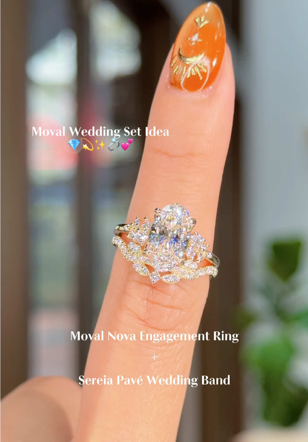 Have you ever seen a moval diamond? 🥰 This unique shape is an elegant blend of an oval & marquise. 💫 2.18ct D-IF Moval Lab Diamond Nova Engagement Ring $5,689 ✨ 1.6mm Sereia Pavé Wedding Band $1,399 1 available now at PrincessBrideDiamonds.com 💕