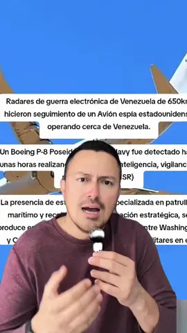 ✈️ Aviones de inteligencia de Estados Unidos sobrevolando Guyana y la zona en disputa del Esequibo, portaaviones moviéndose en el mar Caribe, patrullajes de la Fuerza Aérea y la incautación de más de 700 millones de dólares en bienes de Nicolás Maduro. Washington asegura saber cada movimiento del hombre más buscado del #mundo #parati #venezuela #usa