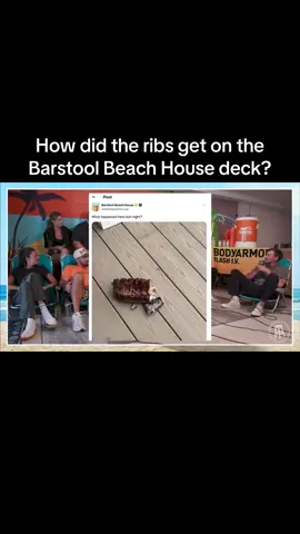 We still don’t have an answer to how the ribs ended up on the back deck at the @Barstool Beach House this past weekend. @BODYARMOR 