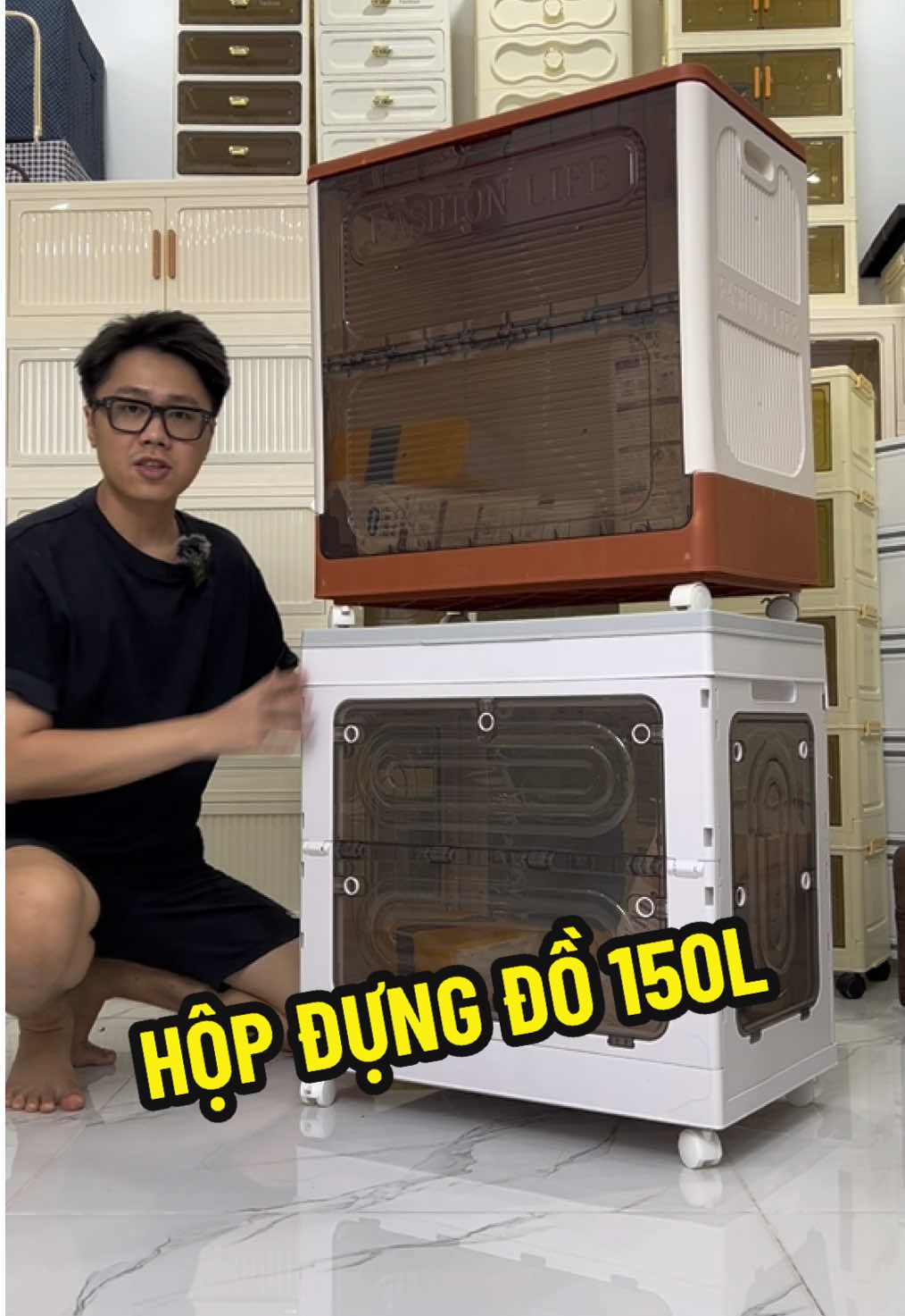 Hộp đựng đồ đa năng có bánh xe, đựng quần áo, chăn màn, nồi niêu xoong chảo,... chất liệu nhựa PP nguyên sinh dày dặn cứng cáp không mùi nhựa #ngancogang #hopdungdodanang #hopdungquanao #hopdungquanaogapgon #tienich 