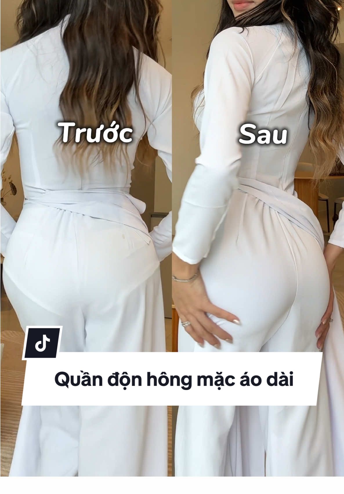 Trả lời @Chỉ soi người đp để mặc đồ mỏng hay áo dài không lộ cái độn hông này Người Đẹp chọn DARDSKIN hoi nha😚#Nhivisecret #Visecretbra #outfit #aodai #quandonhong 