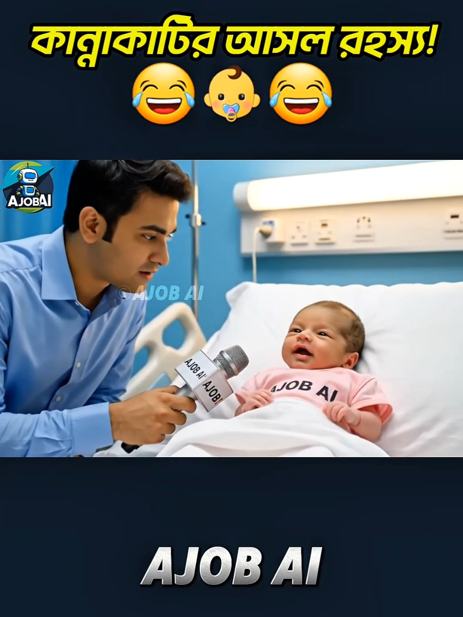 বাবুদের কান্নাকাটির আসল রহস্য! 😂👶 | বাংলা ফানি বেবি ইন্টারভিউ #funny #babytiktok #foryou #aivideo #veo3 