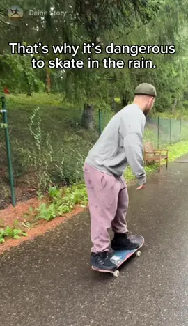 Darum ist es gefährlich im Regen zu Skaten ! #rain #Skateboarding #skaten 