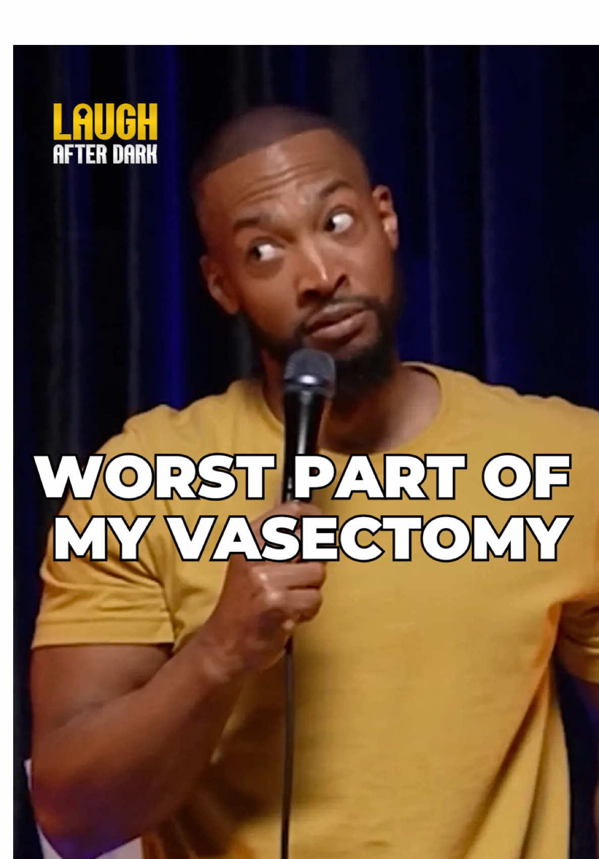 The worst part of a vasectomy?…The Pre-game cleanup! 🤦🏾‍♂️ 🎤: @Keon Polee #vasectomy #cleanup#laughafterdark #funnyaf #comedian
