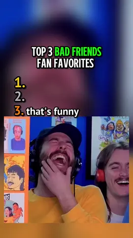 Top 3 Bad Friends fan favorites 😭😭@The Bad Friends Podcast #badfriends #badfriendspod #badfriendspodcast #podcast #funny 