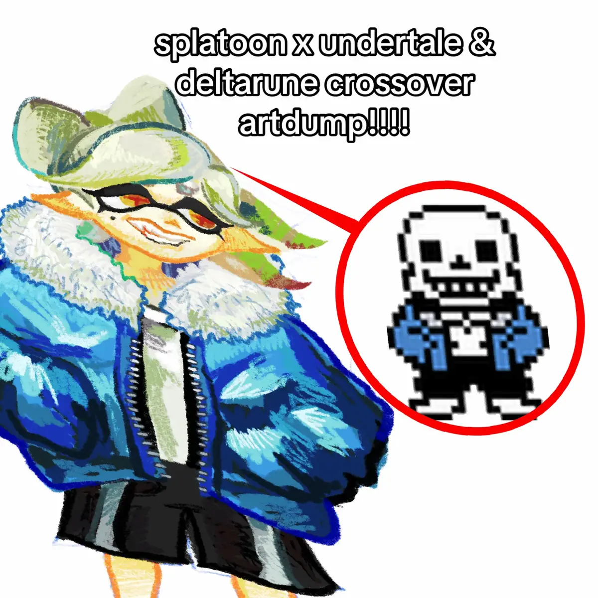 mashing these franchises together like dolls….. enjoy my slop #splatoon #undertale #deltarune #fyp #art