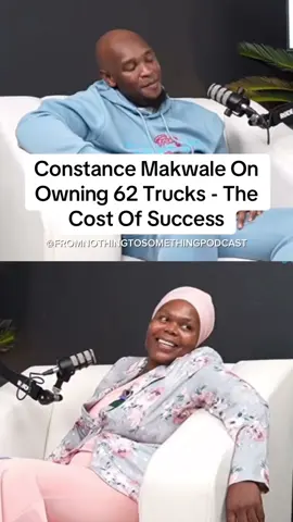Owning 62 Trucks - The Cost Of Success. Full Podcast On YouTube @From Nothing To Something  social media handles Instagram@fromnothingtosomethingpod TikTok @fromnothingtosomething24 Facebook @fromnothingtosomethingpod Host Instagram@acesokapase #sapodcasthub #fromnothingtosomethingpodcast #constancemakwale #success #god #womenownedbusiness #southafricanpodcast #podcadtandchill #openchats #skeemgp #podcastandchillnetwork #openchatspodcast #podcastandchillwithmacg #podcastclips 