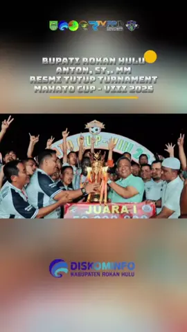 Pujud FC Taklukkan Juara Bertahan, Raih Gelar Mahato Cup VIII 2025. – Final Open Turnamen Mahato Cup VIII 2025 menghadirkan laga panas penuh gengsi antara Pujud FC menghadapi juara bertahan, Satu Atap FC Rantau Kasai. Pertandingan yang digelar di Desa Mahato, Kecamatan Tambusai Utara, Senin (25/8/2025), berlangsung dramatis dan menegangkan hingga menit akhir. @Bang ANTON @Syafaruddin POTI @dr.yenidwiputri @Kapolres_Rokanhulu  #Turnament #Sepakbola #Piala #Bupati #Rokanhulu 