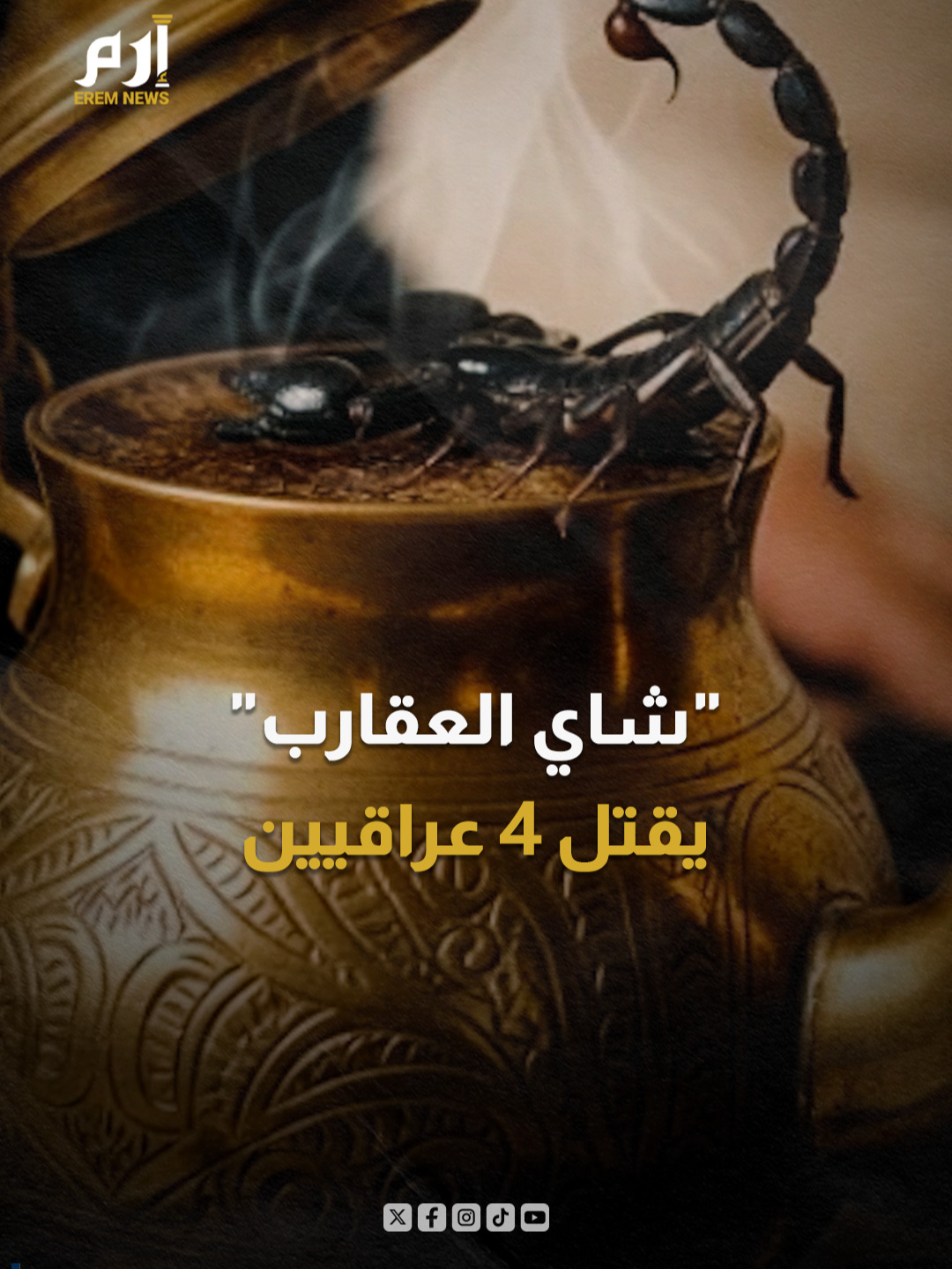 كارثة في إبريق شاي.. رواية مرعبة تنتشر في نينوى العراقية #إرم_نيوز #نينوى #عقرب #العراق