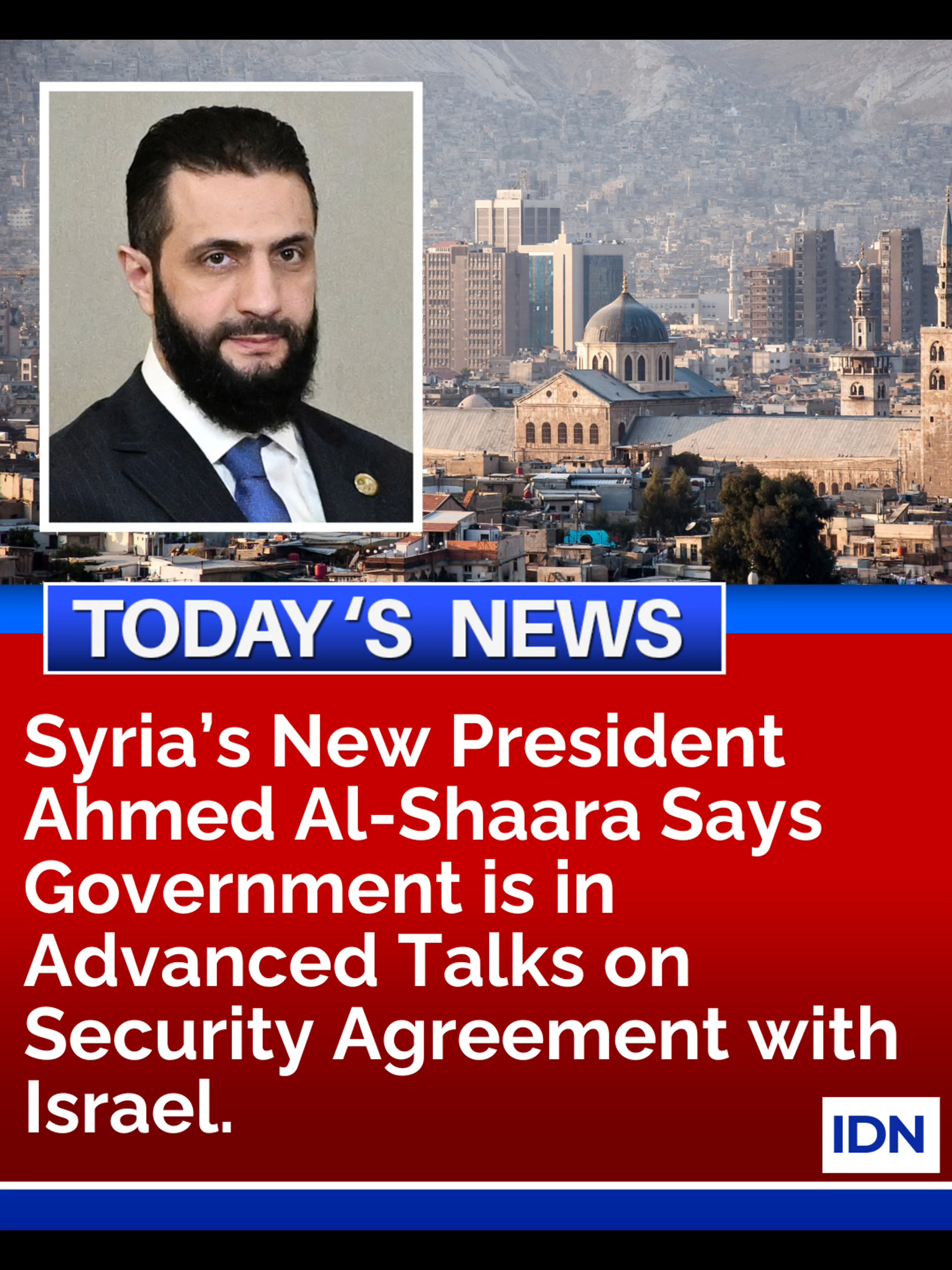 US envoy Thomas Barrack landed in Israel on Sunday amid a surge of military and diplomatic activity along the country’s northern borders. Barrack’s mission was urgent: push for security arrangements in both Syria and Lebanon that could finally stabilize the region after months of clashes. Meanwhile, Syria’s President, Ahmed Al-Shaara, confirmed to Arab journalists that his government is in advanced talks on a possible security agreement with Israel. Decades of unresolved conflict frame these developments. As Israel and Syria remain technically at war since 1948, with the Golan Heights annexed in 1981 — recognized only by the US. Al-Shaara stressed that while the timing isn’t right for full peace, he is ready to accept any deal that benefits Syria and the region. Any such agreement, Sharaa noted, would likely follow the framework of the 1974 disengagement accord established after the Yom Kippur War. #Israel #Syria #Lebanon #MiddleEast #Diplomacy #PeaceTalks #Security #USEnvoy #GolanHeights #RegionalStability #Geopolitics #InternationalRelations #BreakingNews #IsraelNews #SyriaConflict