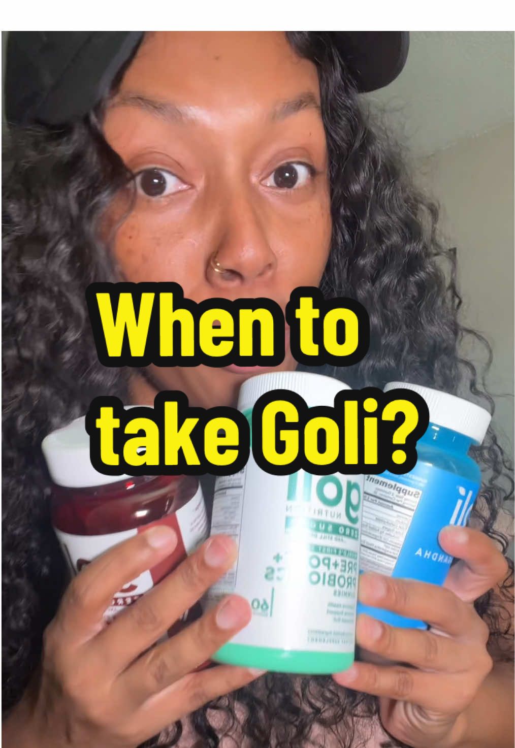 When to take the Zero Sugar Goli apple cider vinegar, prebiotic probiotic postbiotic & ashwagandha ? #goli #sugarfree #goligummies 