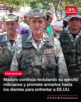 Nicolas Maduro continúa reclutando su ejército milicianos y promete armarlos hasta los dientes para defender a Venezuela de Estados Unidos. 