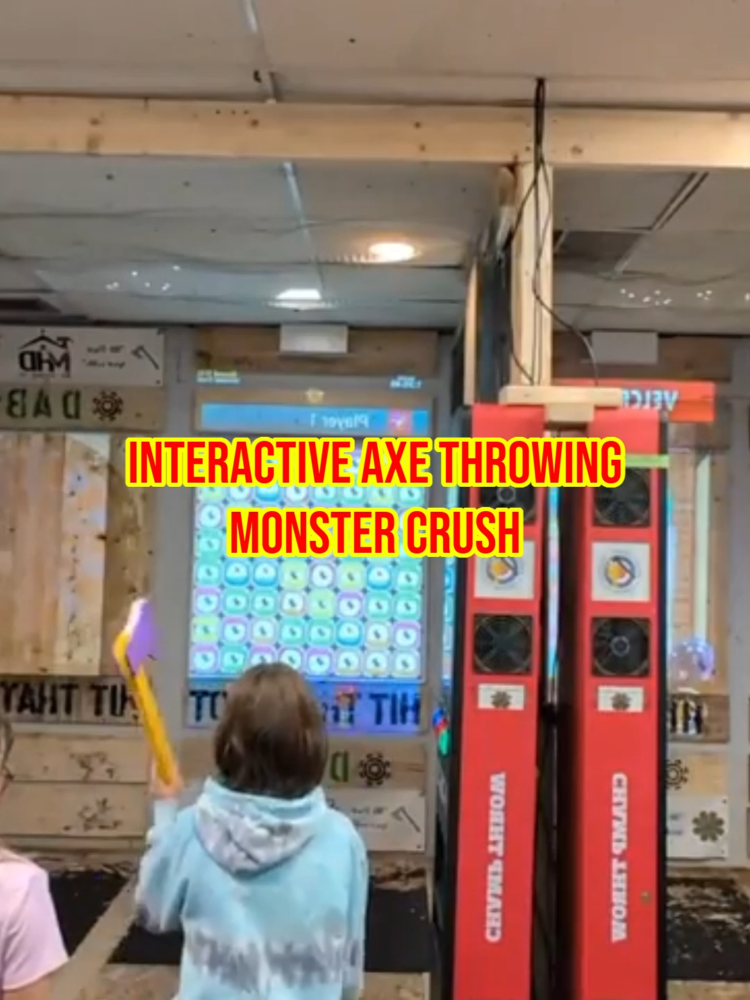 🎯 What happens when you mix axe throwing with Match-3? You get Monster Crush —  played with axes, darts, or even Velcro toys! 💥 🧩 10 rounds of nonstop fun for 1–10 players 🎯 Hit a block and the whole chain disappears ⚡ New blocks drop in from the top every throw 🏆 1 point per block destroyed — most points wins! Just one of 21 interactive games in the Champ Throw library — keeping every visit fresh, fun, and competitive. Want to bring Champ Throw to your venue? Contact:📩 sales@champthrow.com 🌐 www.champthrow.com #Champthrow #InteractiveGames #AxeThrowing #InteractiveFun #UnforgettableFun #ProjectionGames #velcrotoy #AutoScoring #VenueSuccess #nerf