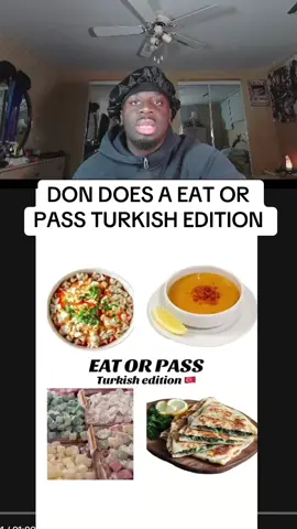 Don does a eat or pass Turkish edition🇹🇷 #eatorpass #food #reaction #streamer #viral_video 