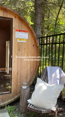 Staying in the Glen cabin this week, details soon… 💆🏻‍♀️🧖🏻‍♀️✨🌿 #coupletok #luxuryhotel #airbnbfinds #sauna #travel 