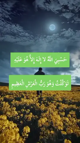 حَسْبِيَ اللَّهُ لا إِلَـهَ إِلاَّ هُوَ عَلَيْهِ تَوَكَّلْتُ وَهُوَ رَبُّ الْعَرْشِ الْعَظِيمِ #أسْتَغْفِرُاللهَ #سُبْحَانَ_اللَّهِ #الْحَمْدُللَّهِ #لَاْ_إِلٰه_َإِلَّاْ_اللّٰه #fyp 