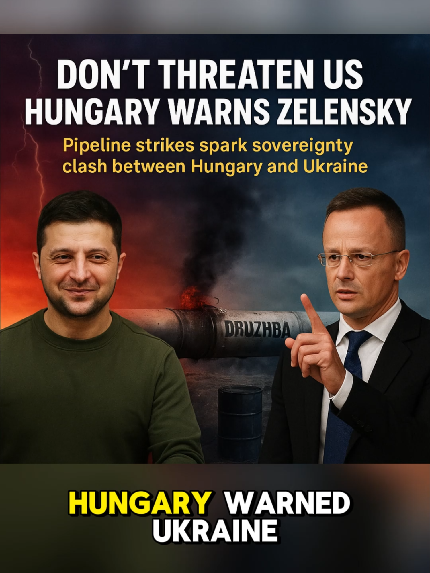 ⚡ Hungary to Zelensky: 