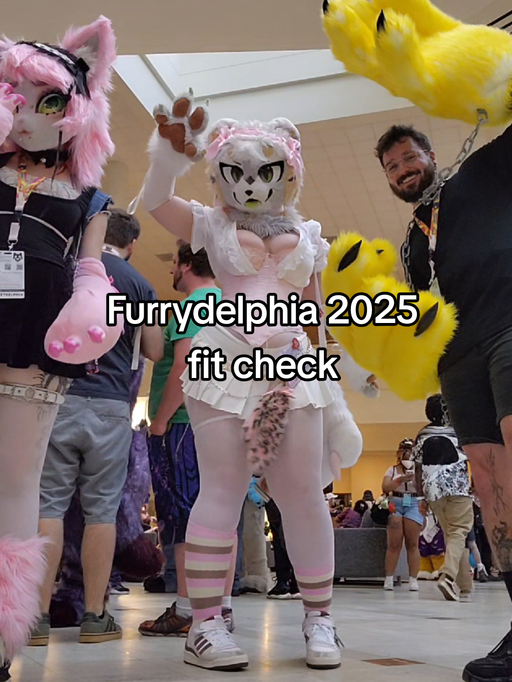 Furrydelphia fit check with the two and only @milktearss  & @zoebeenicer (on IG) #furry #furrydelphia #furrydelphia2025 #fitcheck #con convention fursuit fursuiter lycanthrop giantclaws giantgloves furries furryart ootd decora fursona furryoc furrycommunity fyp foryou