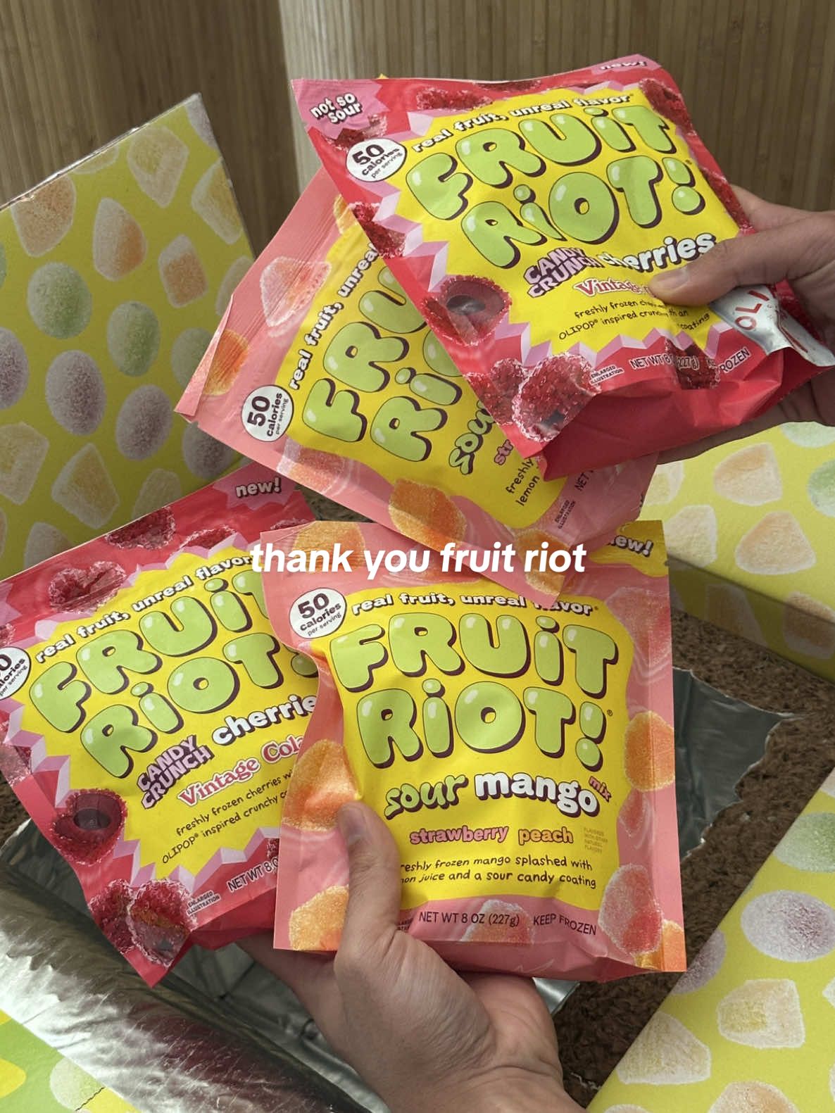 Thank you @Fruit Riot!! 🍒🥭🍑🍓 Planning to try a matcha x cherry cola recipe soon, so stay tuned! 🤩 #fruitriot #olipop #matcharecipe 